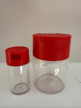Mini Size Tupperware Clear PantryJars/oil dispenser- Set of 2